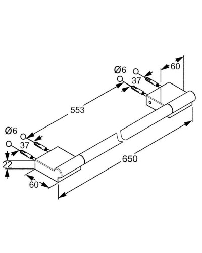 Полотенцедержатель 65 см Kludi A-Xes 4898005