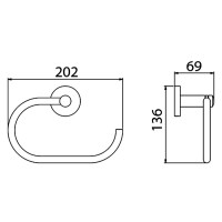 Полотенцедержатель Timo Saona 13050/03 Черный