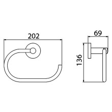 Полотенцедержатель Timo Saona 13050/03 Черный