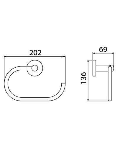 Полотенцедержатель Timo Saona 13050/03 Черный