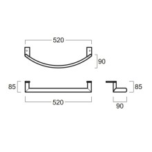 Полотенцедержатель 52 см для LFT34 Simas Lft Spazio LFT A5cr