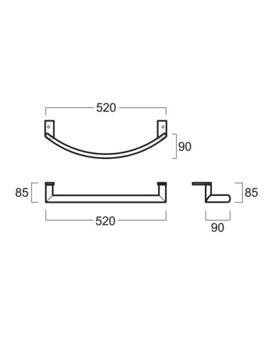 Полотенцедержатель 52 см для LFT34 Simas Lft Spazio LFT A5cr