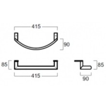 Полотенцедержатель 41,5 см для LFT 24 Simas Lft Spazio LFT A4cr