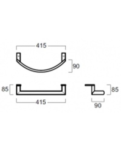 Полотенцедержатель 41,5 см для LFT 24 Simas Lft Spazio LFT A4cr
