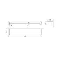 Полотенцедержатель Excellent Kobo DOEX.1711CR Хром