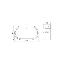 Кольцо для полотенец Excellent Kobo DOEX.1709CR Хром