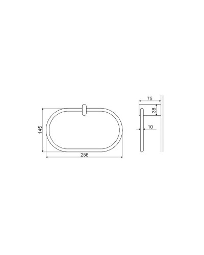 Кольцо для полотенец Excellent Kobo DOEX.1709CR Хром