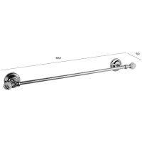 Полотенцедержатель 60 см золото Tiffany World Crystal TWCR111oro-sw