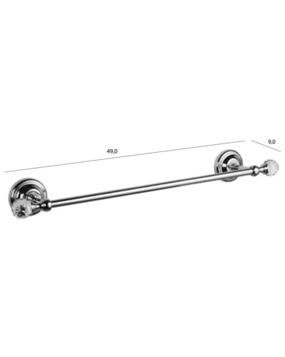 Полотенцедержатель 49 см золото Tiffany World Crystal TWCR113oro-sw