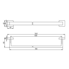 Полотенцедержатель Paini Dax-R 54 84CR002 Хром