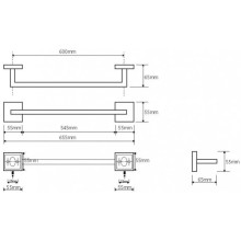 Полотенцедержатель 65,5 см Bemeta Beta 132204042
