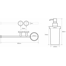 Полотенцедержатель с дозатором Bemeta Omega 104019012
