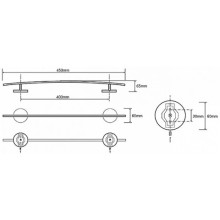 Полотенцедержатель 45 см Bemeta Alfa 102402052