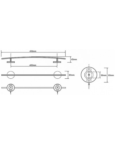 Полотенцедержатель 45 см Bemeta Alfa 102402052