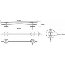 Полотенцедержатель двойной 60 см Bemeta Alfa 102410052