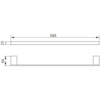 Полотенцедержатель 59,5 см Aquanet 00187068