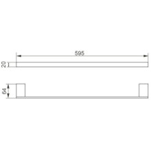 Полотенцедержатель 59,5 см Aquanet 00187068
