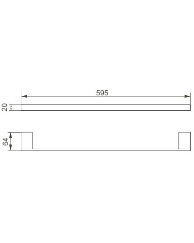 Полотенцедержатель 59,5 см Aquanet 00187068