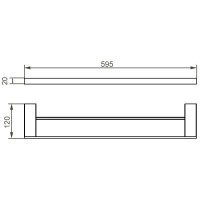Полотенцедержатель 59,5 см Aquanet 00187069