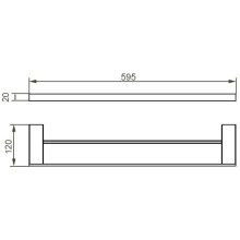 Полотенцедержатель 59,5 см Aquanet 00187069