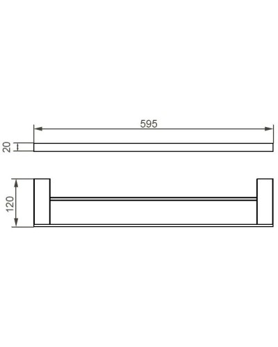 Полотенцедержатель 59,5 см Aquanet 00187069