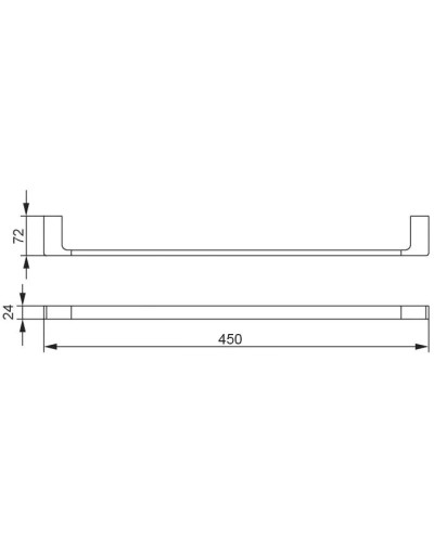 Полотенцедержатель 45 см Aquanet 00187075