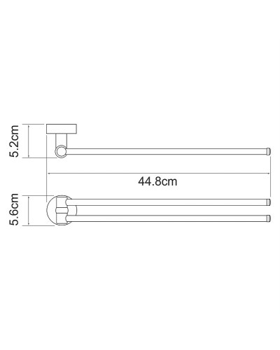 Полотенцедержатель WasserKRAFT Isen K-4031 поворотный Хром