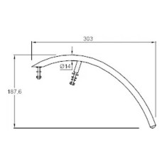 Полотенцедержатель для раковины Jacob Delafon Presquile 30 E75635-CP Хром