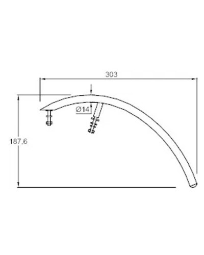 Полотенцедержатель для раковины Jacob Delafon Presquile 30 E75635-CP Хром