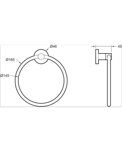 Кольцо для полотенец Jacob Delafon Eo E77822-CP