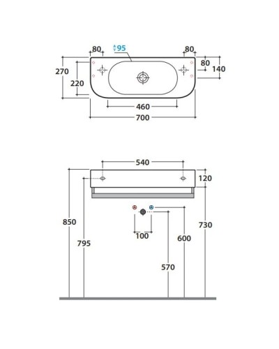 Полотенцедержатель 68 см Globo Forty3 PC7027cr