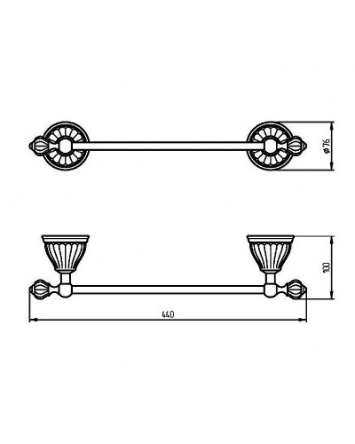 Полотенцедержатель Migliore Olivia 17562 Хром Белый