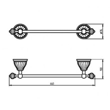 Полотенцедержатель Migliore Olivia 17438 Бронза Белый