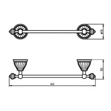 Полотенцедержатель Migliore Olivia 17469 Золото Белый
