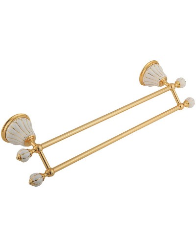 Полотенцедержатель Migliore Olivia 17532 двойной Золото Белый