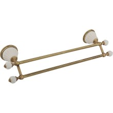 Полотенцедержатель Migliore Olivia 17439 двойной Бронза Белый