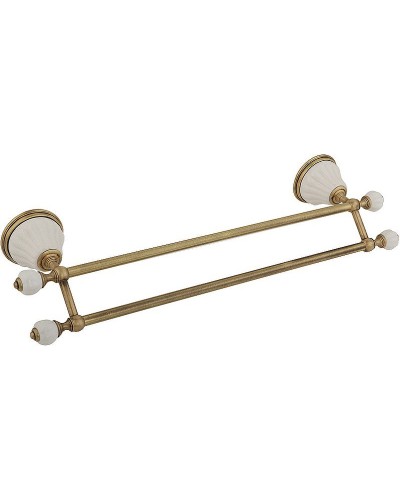 Полотенцедержатель Migliore Olivia 17439 двойной Бронза Белый