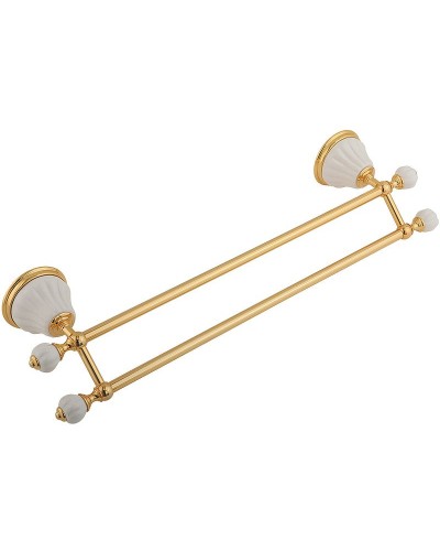 Полотенцедержатель Migliore Olivia 17470 двойной Золото Белый