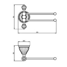 Полотенцедержатель Migliore Olivia 17559 поворотный Хром Белый