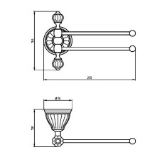 Полотенцедержатель Migliore Olivia 17528 поворотный Золото Белый