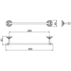 Полотенцедержатель Paini Duomo 88CR001 Хром