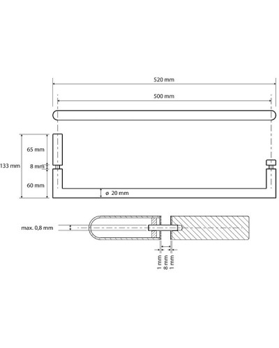 Полотенцедержатель Bemeta Omega 104204352 Хром