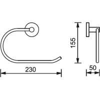 Полотенцедержатель Aquanet 4580MB 241915 Черный матовый