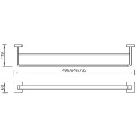 Полотенцедержатель Aquanet 6524D 246617 двойной Хром