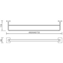Полотенцедержатель Aquanet 6524D 246617 двойной Хром