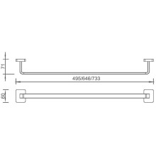 Полотенцедержатель Aquanet 6518MB 246604 Черный