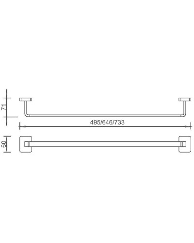 Полотенцедержатель Aquanet 6518MB 246604 Черный