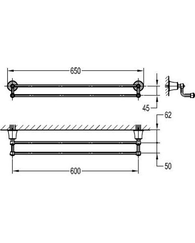 Полотенцедержатель Cezares Liberty CZR-F-8982 Хром