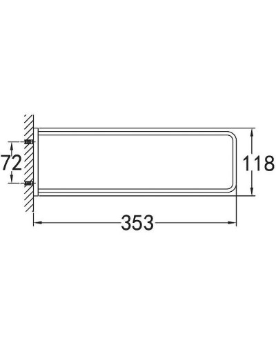 Полотенцедержатель Cezares Maxima CZR-F-8915 двойной Хром
