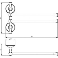 Полотенцедержатель Migliore Fortuna 27675 поворотный Золото
